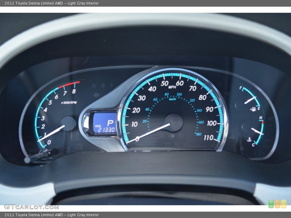 Light Gray Interior Gauges for the 2011 Toyota Sienna Limited AWD #77381669