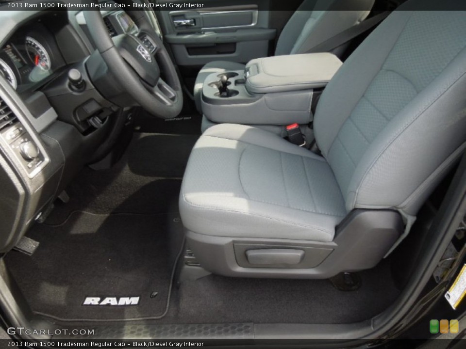 Black/Diesel Gray Interior Front Seat for the 2013 Ram 1500 Tradesman Regular Cab #77383682