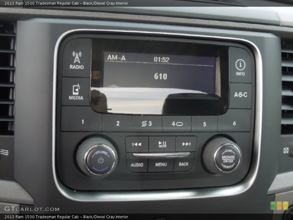 Black/Diesel Gray Interior Audio System for the 2013 Ram 1500 Tradesman Regular Cab #77383858