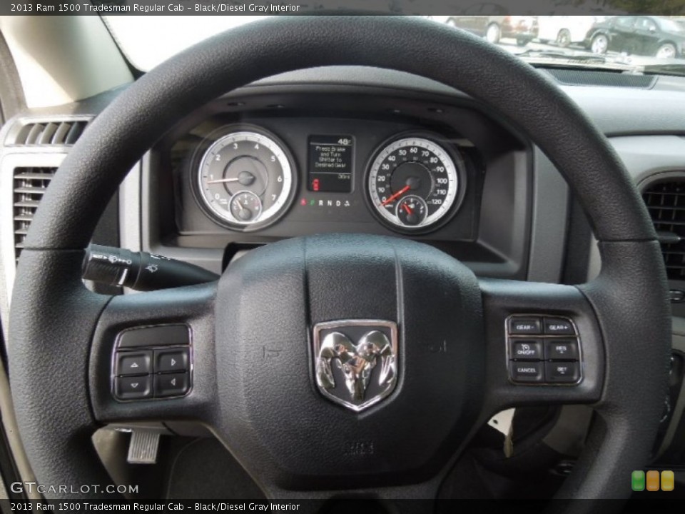 Black/Diesel Gray Interior Steering Wheel for the 2013 Ram 1500 Tradesman Regular Cab #77383881
