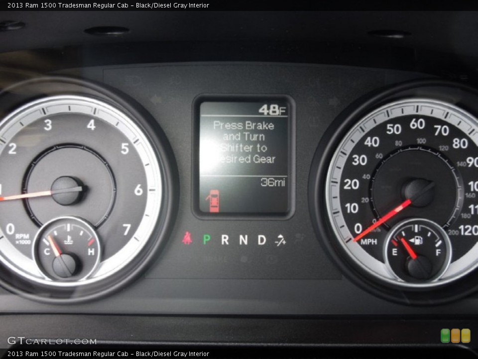 Black/Diesel Gray Interior Gauges for the 2013 Ram 1500 Tradesman Regular Cab #77383901