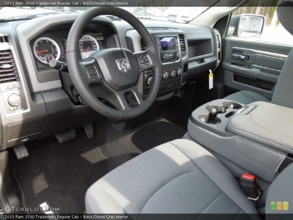 Black/Diesel Gray Interior Photo for the 2013 Ram 1500 Tradesman Regular Cab #77384109