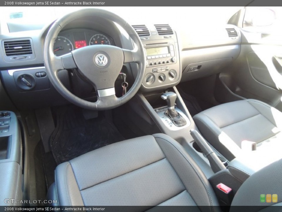 Anthracite Black Interior Prime Interior for the 2008 Volkswagen Jetta SE Sedan #77384160