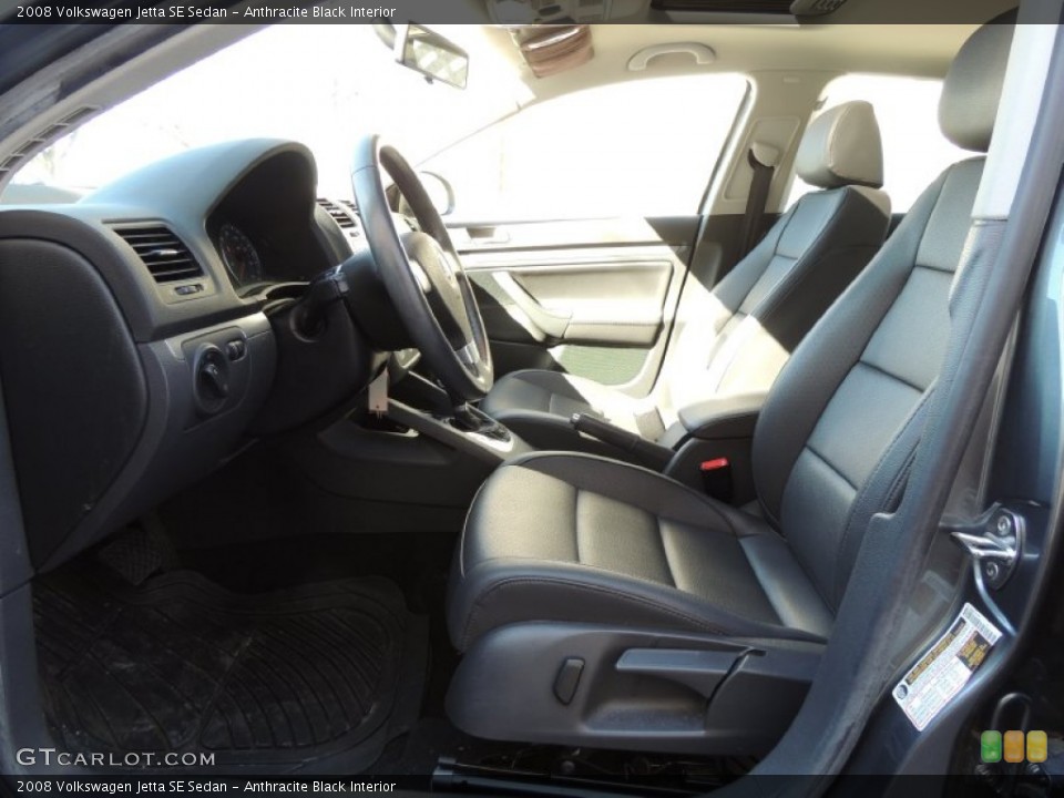 Anthracite Black Interior Front Seat for the 2008 Volkswagen Jetta SE Sedan #77384190