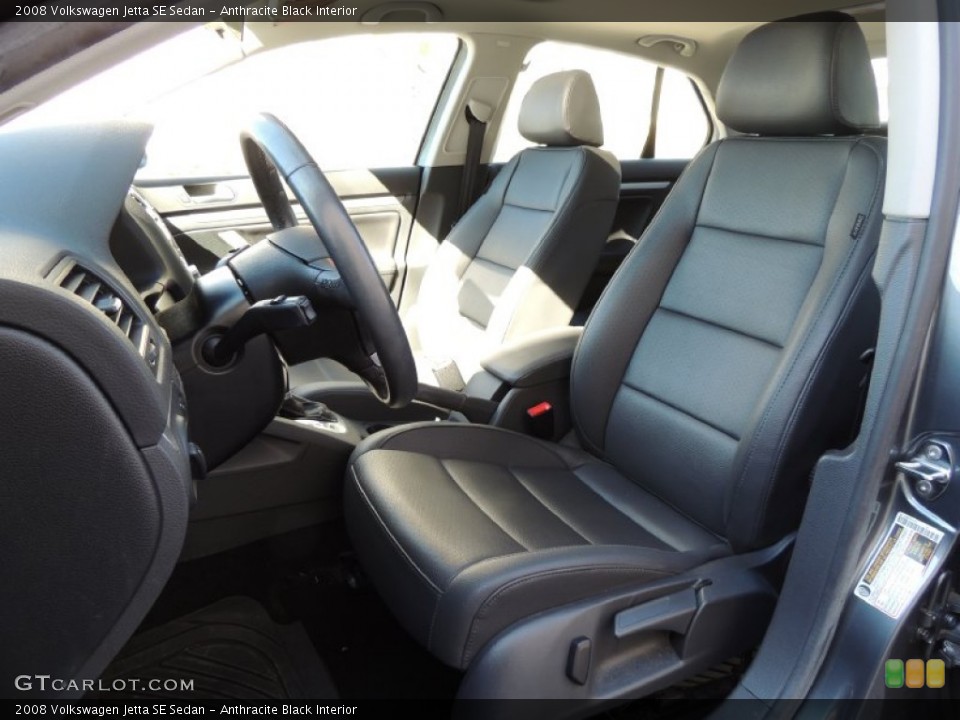 Anthracite Black Interior Front Seat for the 2008 Volkswagen Jetta SE Sedan #77384212