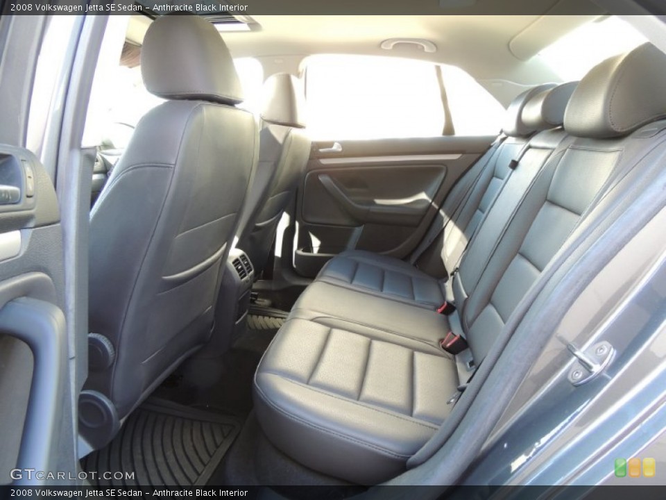 Anthracite Black Interior Rear Seat for the 2008 Volkswagen Jetta SE Sedan #77384355