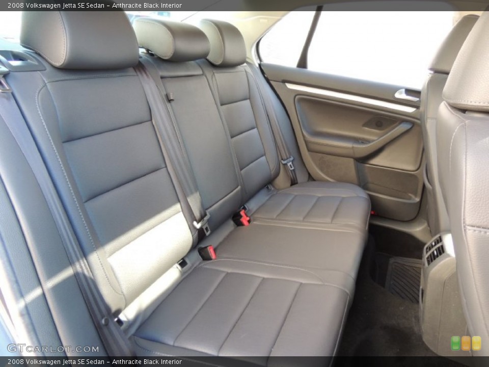 Anthracite Black Interior Rear Seat for the 2008 Volkswagen Jetta SE Sedan #77384432