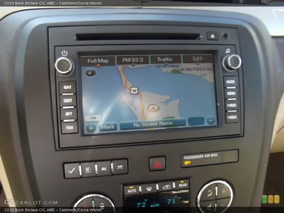 Cashmere/Cocoa Interior Navigation for the 2010 Buick Enclave CXL AWD #77384872