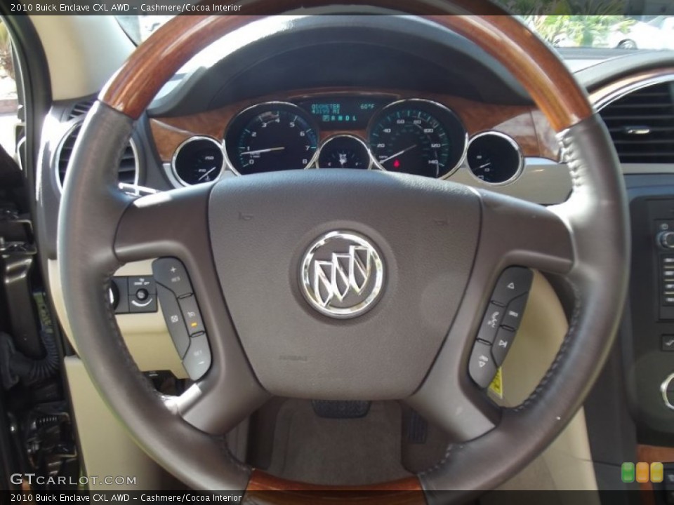 Cashmere/Cocoa Interior Steering Wheel for the 2010 Buick Enclave CXL AWD #77384919