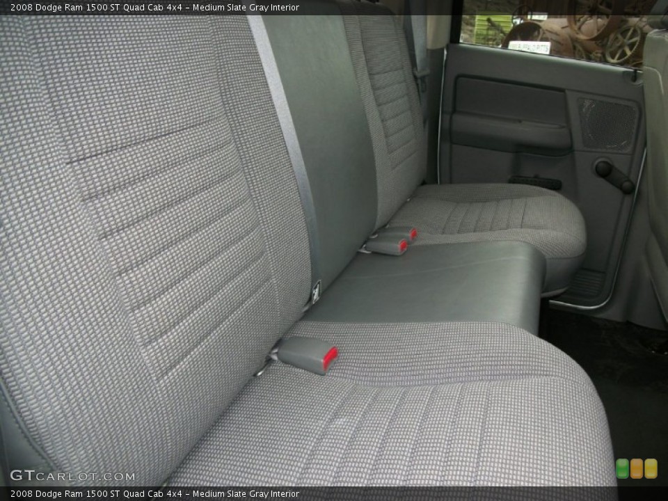 Medium Slate Gray Interior Rear Seat for the 2008 Dodge Ram 1500 ST Quad Cab 4x4 #77384937