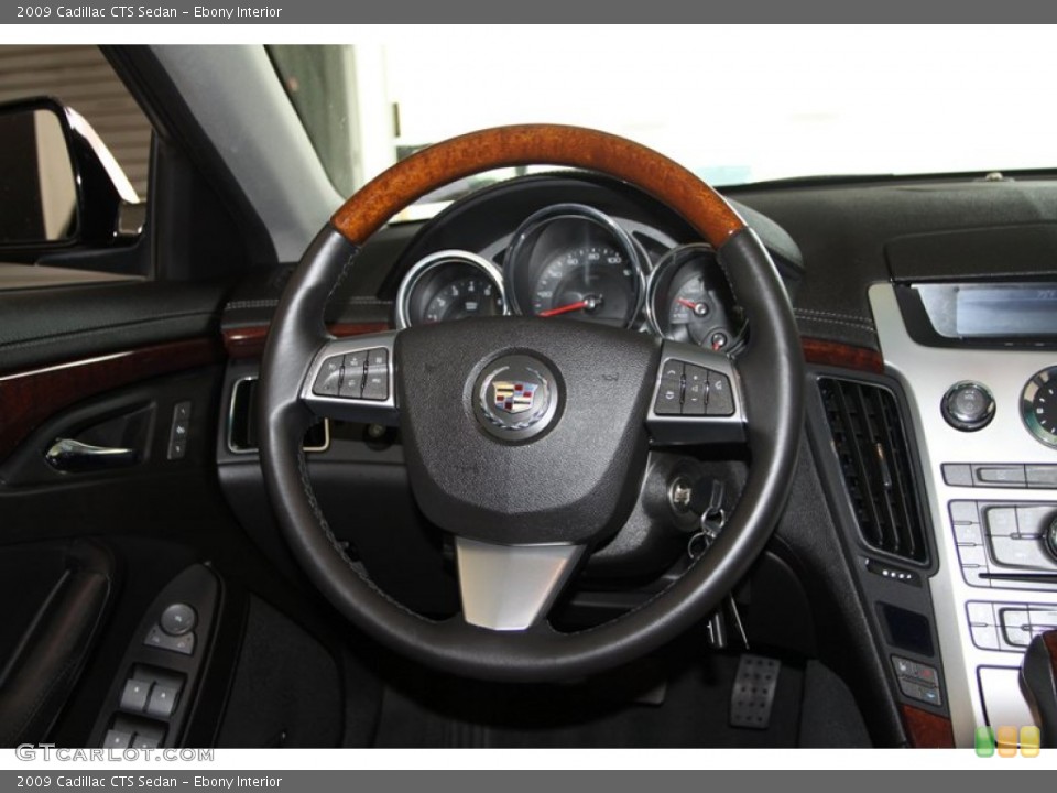 Ebony Interior Steering Wheel for the 2009 Cadillac CTS Sedan #77385053