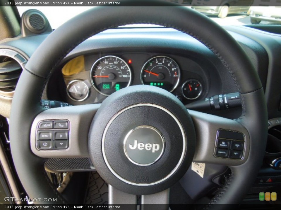 Moab Black Leather Interior Steering Wheel for the 2013 Jeep Wrangler Moab Edition 4x4 #77385188
