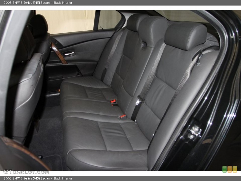 Black Interior Rear Seat for the 2005 BMW 5 Series 545i Sedan #77385821