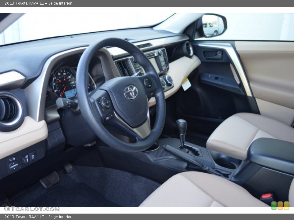 Beige Interior Prime Interior for the 2013 Toyota RAV4 LE #77387631