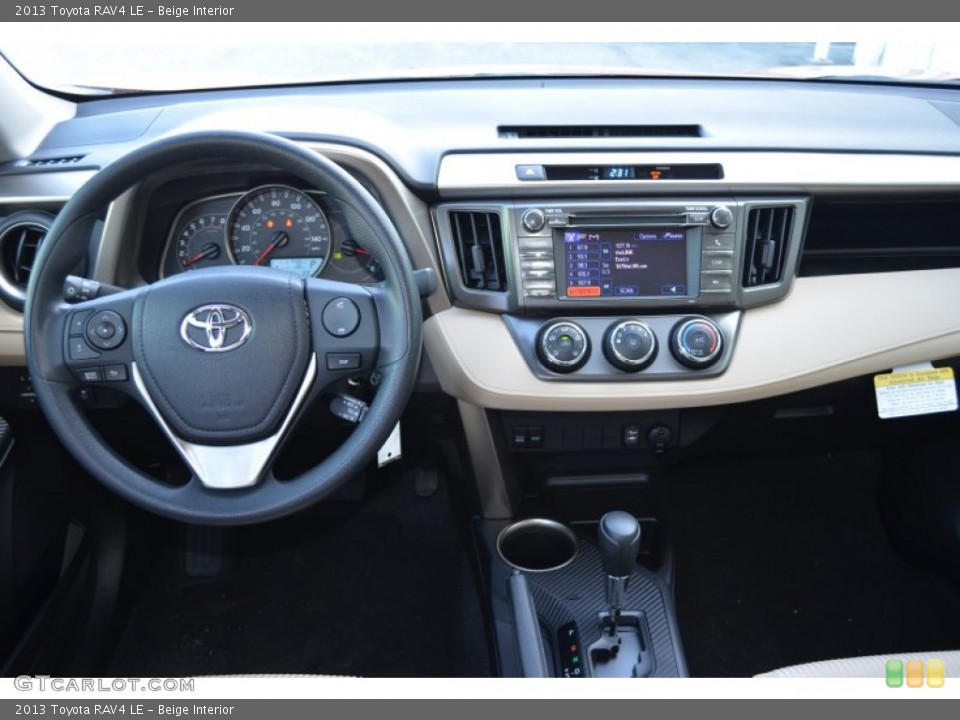 Beige Interior Dashboard for the 2013 Toyota RAV4 LE #77387787