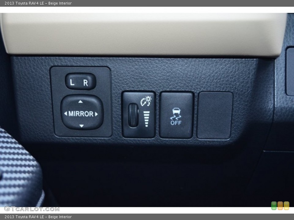 Beige Interior Controls for the 2013 Toyota RAV4 LE #77387820