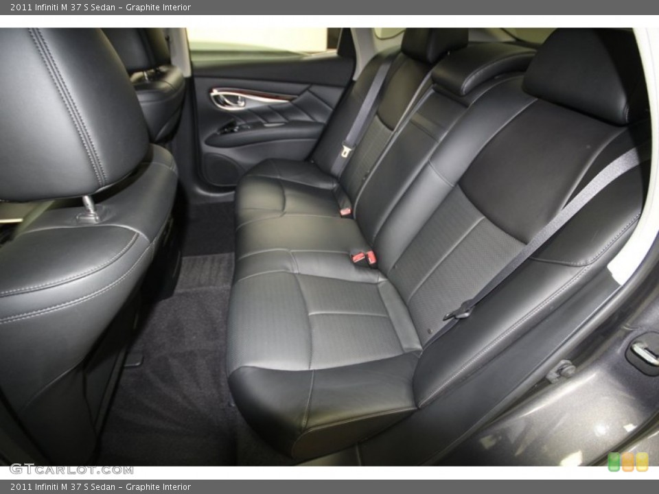Graphite Interior Rear Seat for the 2011 Infiniti M 37 S Sedan #77389053