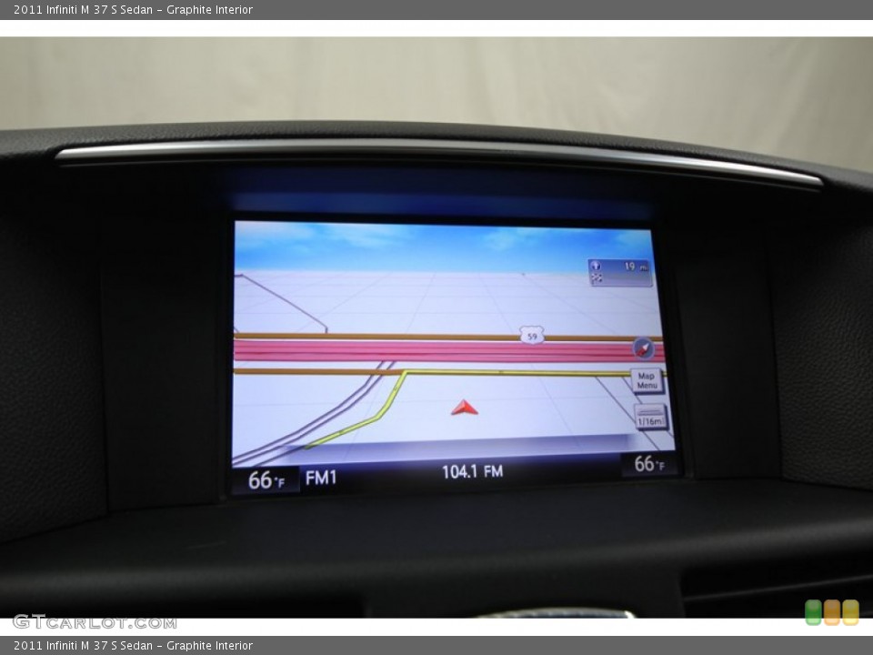 Graphite Interior Navigation for the 2011 Infiniti M 37 S Sedan #77389163