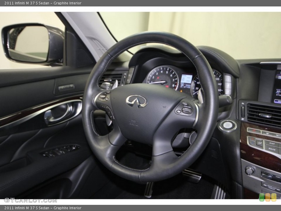 Graphite Interior Steering Wheel for the 2011 Infiniti M 37 S Sedan #77389428