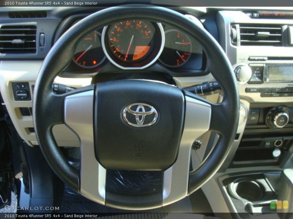 Sand Beige Interior Steering Wheel for the 2010 Toyota 4Runner SR5 4x4 #77390825