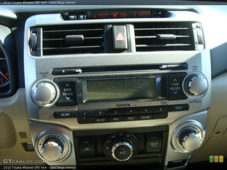 Sand Beige Interior Controls for the 2010 Toyota 4Runner SR5 4x4 #77390862