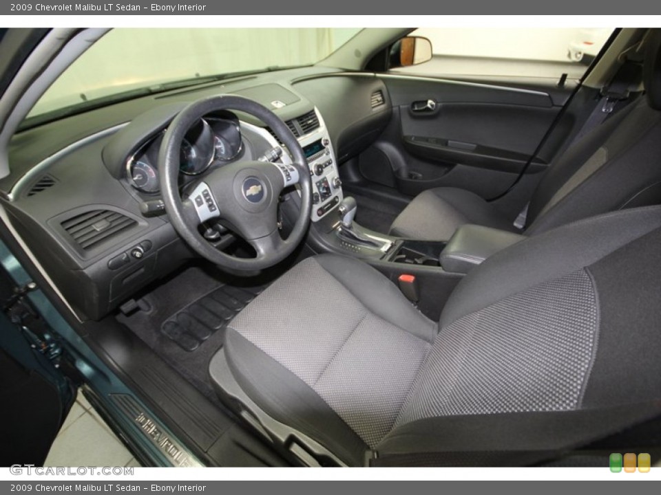 Ebony Interior Prime Interior for the 2009 Chevrolet Malibu LT Sedan #77391452