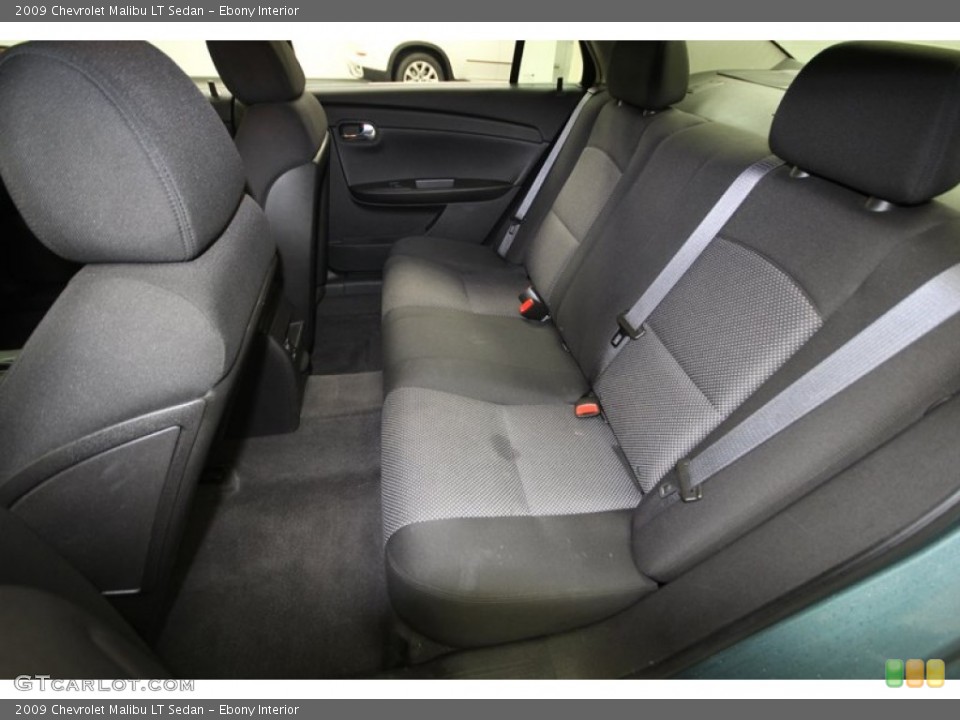 Ebony Interior Rear Seat for the 2009 Chevrolet Malibu LT Sedan #77391637