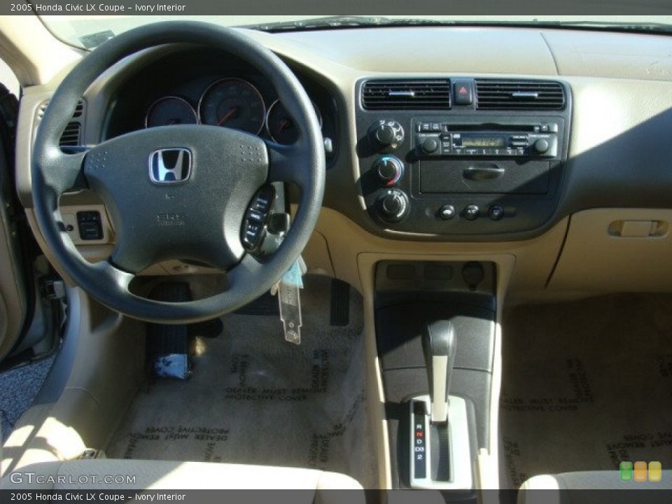 Ivory Interior Dashboard for the 2005 Honda Civic LX Coupe #77392104
