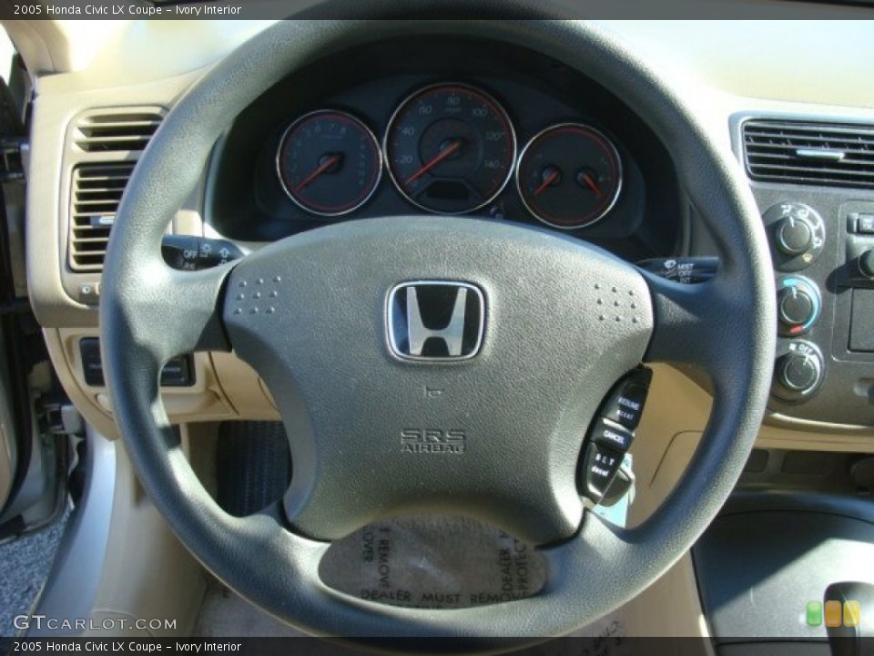 Ivory Interior Steering Wheel for the 2005 Honda Civic LX Coupe #77392116