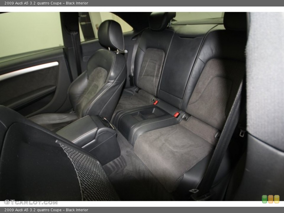 Black Interior Rear Seat for the 2009 Audi A5 3.2 quattro Coupe #77392308