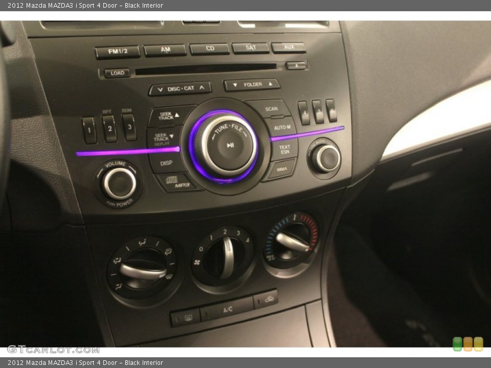 Black Interior Controls for the 2012 Mazda MAZDA3 i Sport 4 Door #77392473