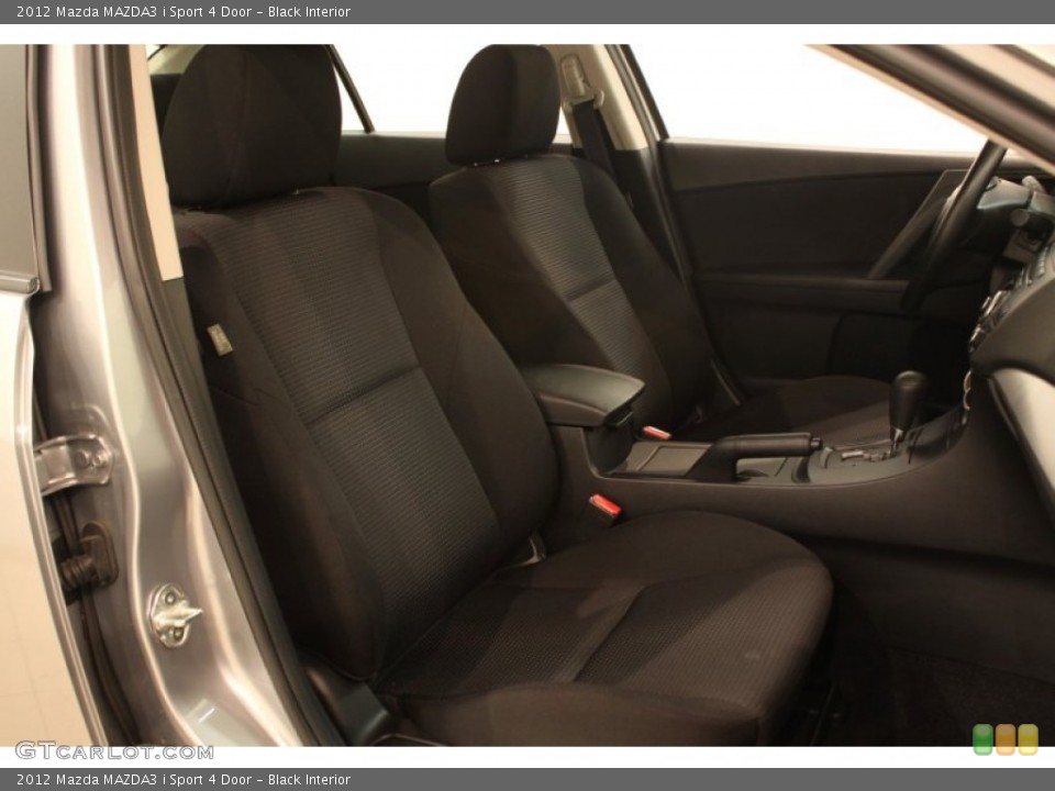 Black Interior Front Seat for the 2012 Mazda MAZDA3 i Sport 4 Door #77392506