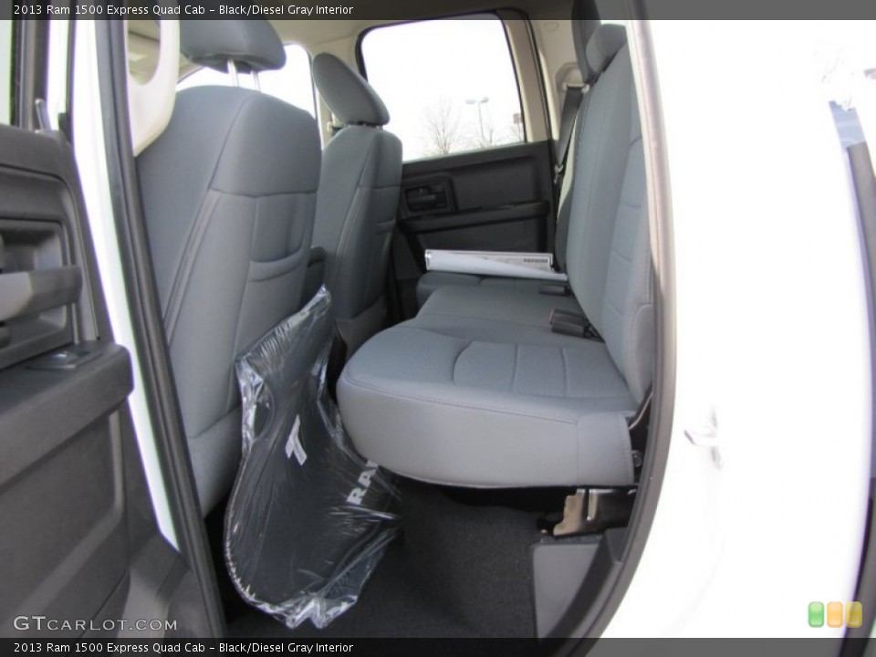 Black/Diesel Gray Interior Rear Seat for the 2013 Ram 1500 Express Quad Cab #77393277