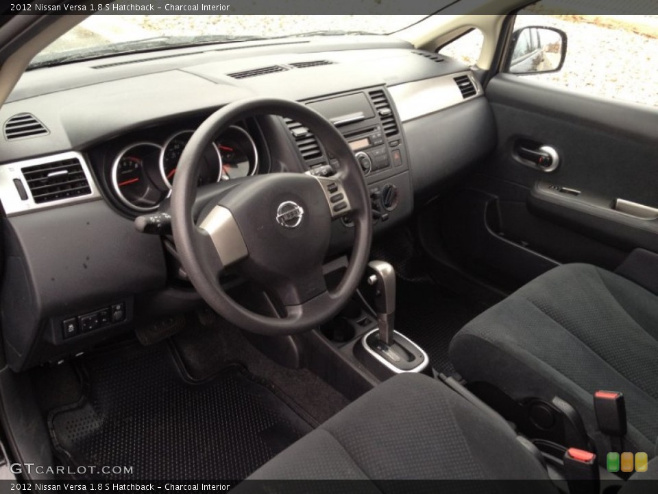Charcoal Interior Prime Interior for the 2012 Nissan Versa 1.8 S Hatchback #77399973