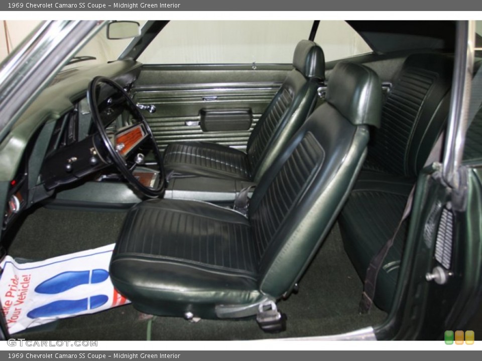 Midnight Green Interior Front Seat for the 1969 Chevrolet Camaro SS Coupe #77400720