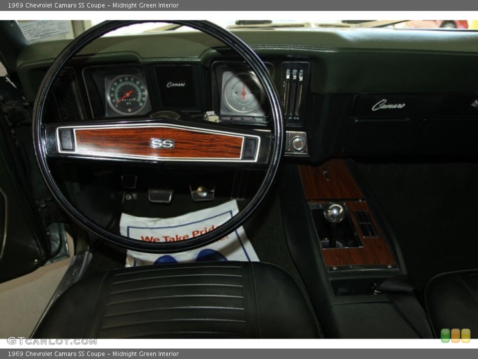Midnight Green Interior Steering Wheel for the 1969 Chevrolet Camaro SS Coupe #77400762