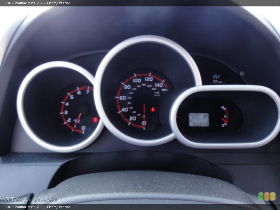 Ebony Interior Gauges for the 2009 Pontiac Vibe 2.4 #77400946