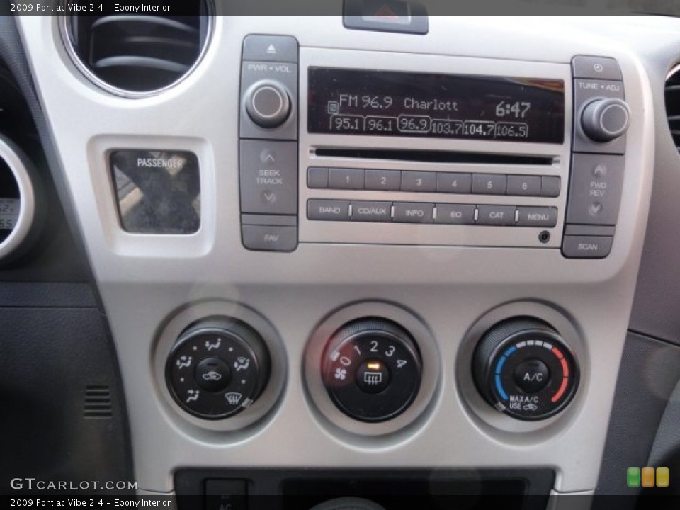 Ebony Interior Controls for the 2009 Pontiac Vibe 2.4 #77400972