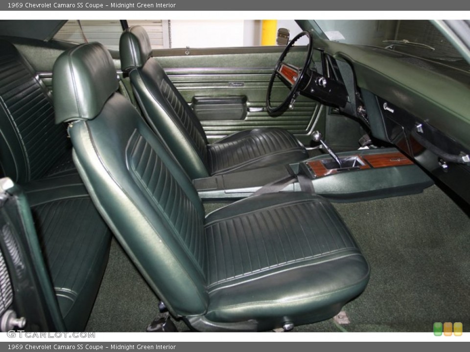 Midnight Green Interior Front Seat for the 1969 Chevrolet Camaro SS Coupe #77401020