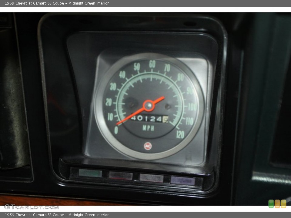 Midnight Green Interior Gauges for the 1969 Chevrolet Camaro SS Coupe #77401087