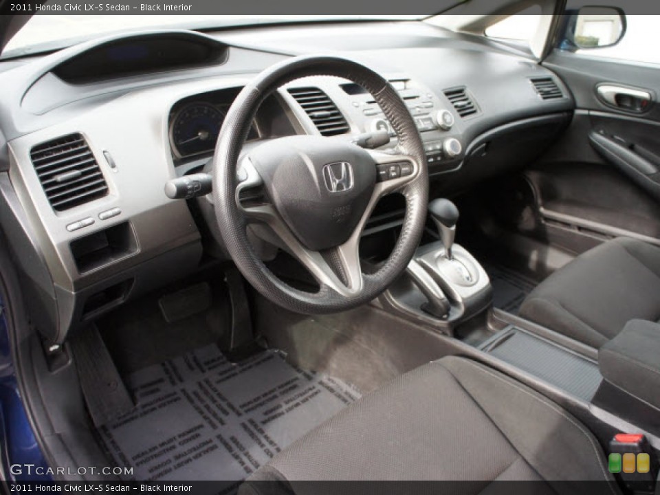 Black Interior Prime Interior for the 2011 Honda Civic LX-S Sedan #77401138