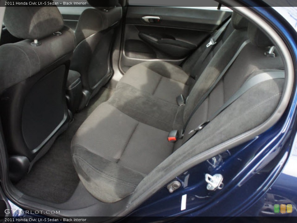 Black Interior Rear Seat for the 2011 Honda Civic LX-S Sedan #77401248