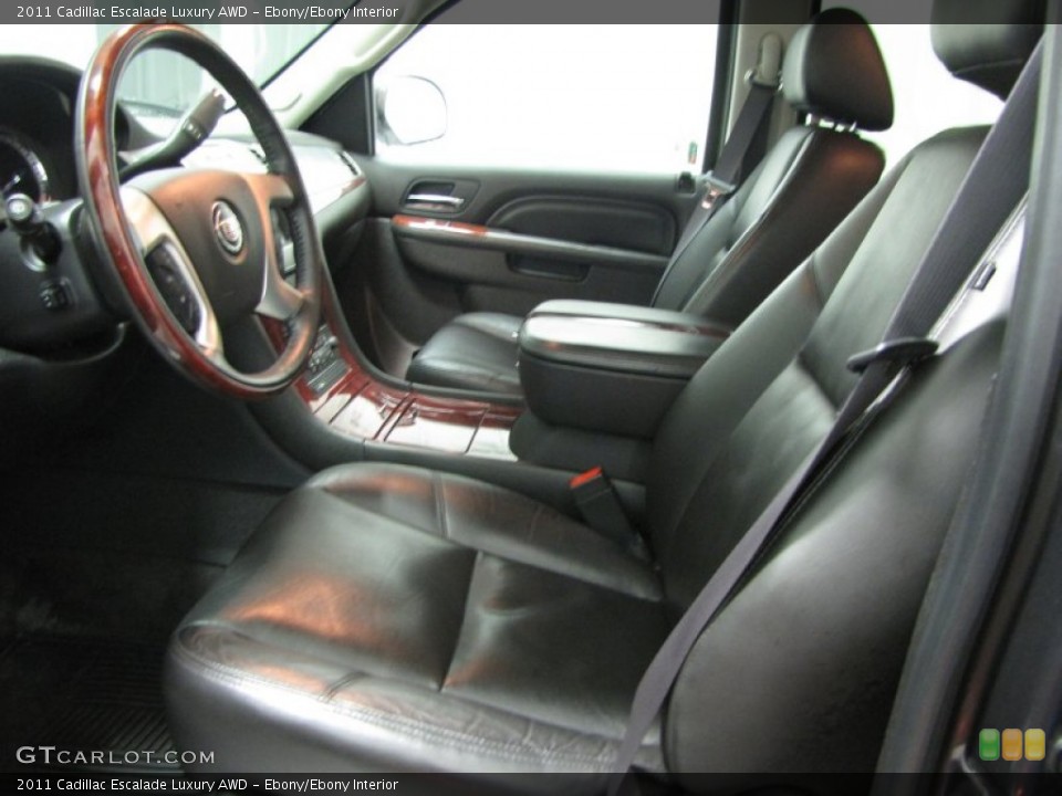 Ebony/Ebony Interior Front Seat for the 2011 Cadillac Escalade Luxury AWD #77401408