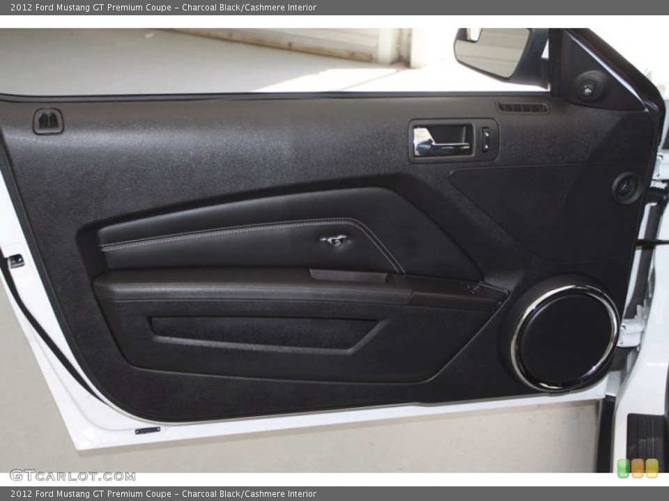 Charcoal Black/Cashmere Interior Door Panel for the 2012 Ford Mustang GT Premium Coupe #77401569
