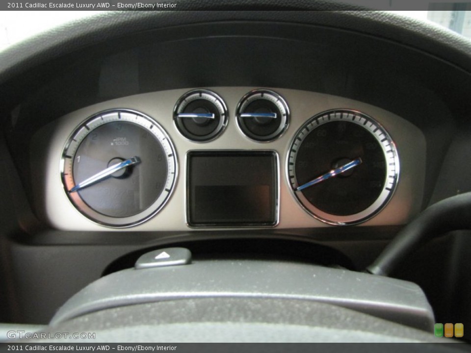 Ebony/Ebony Interior Gauges for the 2011 Cadillac Escalade Luxury AWD #77401785