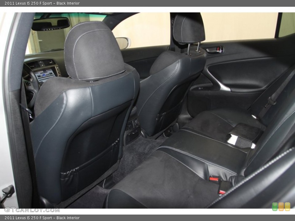 Black Interior Rear Seat for the 2011 Lexus IS 250 F Sport #77402647