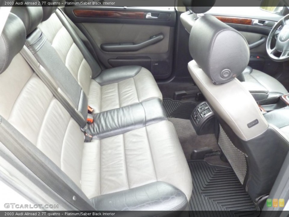 Platinum/Saber Black Interior Rear Seat for the 2003 Audi Allroad 2.7T quattro #77403470