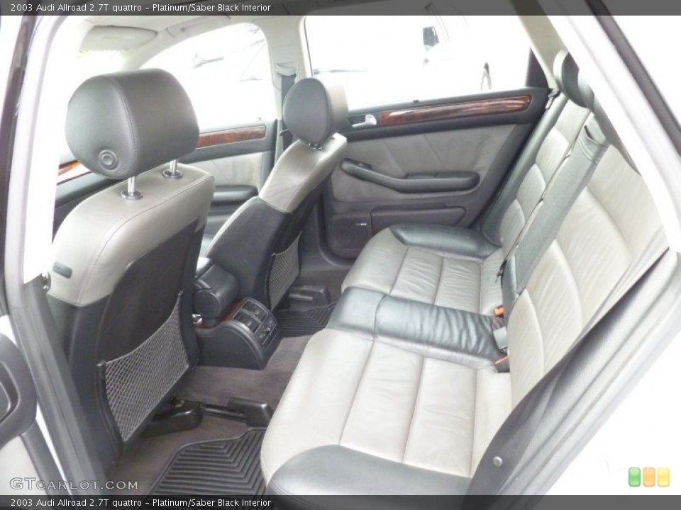 Platinum/Saber Black Interior Rear Seat for the 2003 Audi Allroad 2.7T quattro #77403516