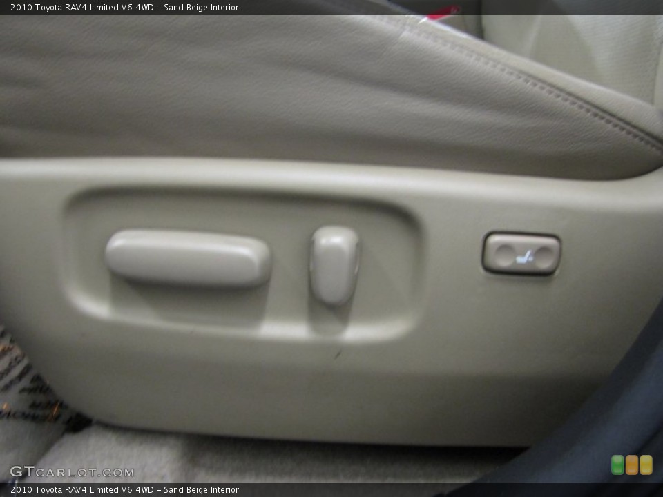 Sand Beige Interior Controls for the 2010 Toyota RAV4 Limited V6 4WD #77403542