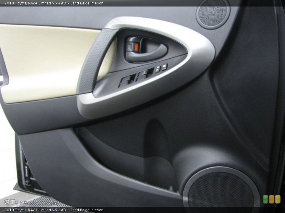 Sand Beige Interior Controls for the 2010 Toyota RAV4 Limited V6 4WD #77403567